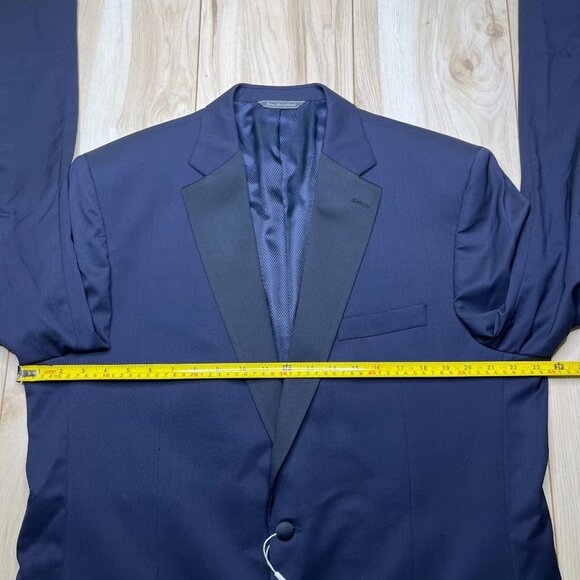 Jack Victor Men's Navy Blue Notch Lapel Two-Button Classic Blazer Jacket Size 44 - Picture 5 of 16